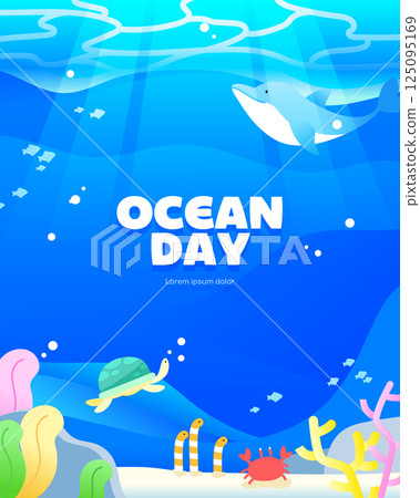 Ocean Day Illustration Ocean Day Illustration 125095169