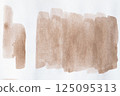 Set of watercolor brushstroke in the 2025 color of the year Mocha Mousse. Hand drawn textured template with elegant warm brown tone. Perfect for creating trendy graphic resource 125095313