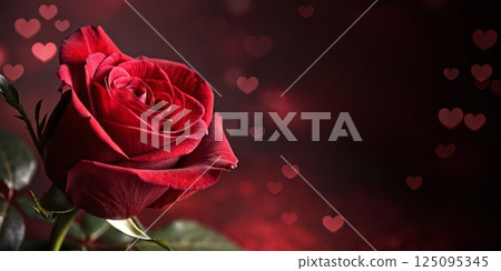 red rose on black background 125095345