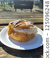 Close-Up of WienerSemla, modern twist of Swedish Pastry, Cream, Almond Filling 125096248
