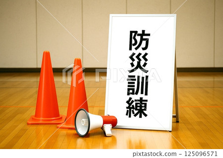 防災訓練設備排列整齊 125096571