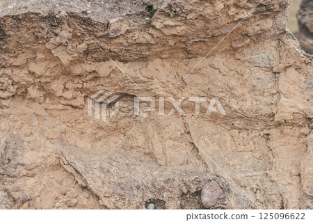 Brown limestone or sandstone rock natural surface 125096622