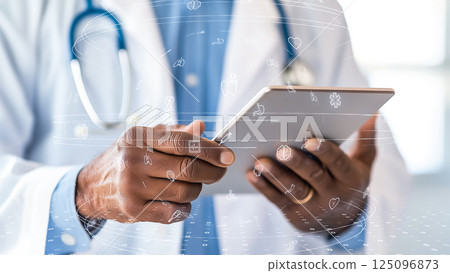 Futuristic AI telemedicine concept 125096873