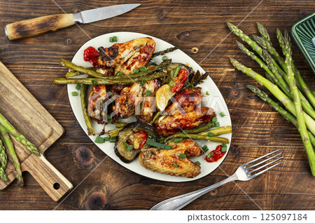Baked Whole Chicken Wings. Baked Whole Chicken Wings. 125097184
