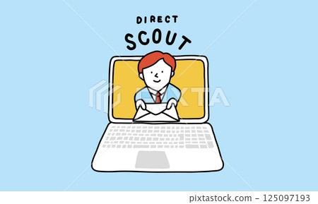 直接偵察：公司招募人員發送偵察電子郵件的插圖 125097193