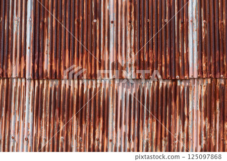 舊鍍鋅鐵牆 125097868