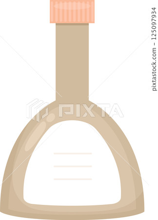 Bottle with label clipart design illustration Bottle with label clipart design illustration 125097934