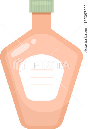 Bottle with label clipart design illustration 125097935