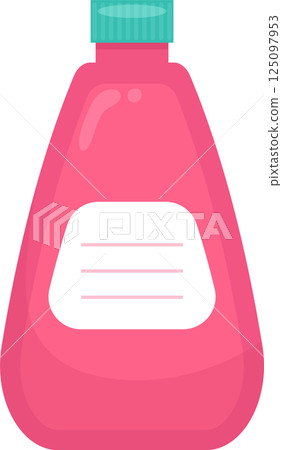 Bottle with label clipart design illustration Bottle with label clipart design illustration 125097953