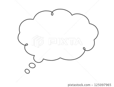 思考氣泡的簡單插圖素材 思考氣泡的簡單插圖素材 125097965
