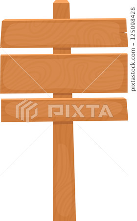 Wooden sign clipart design illustration 125098428