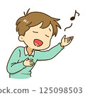 A man singing enthusiastically 125098503
