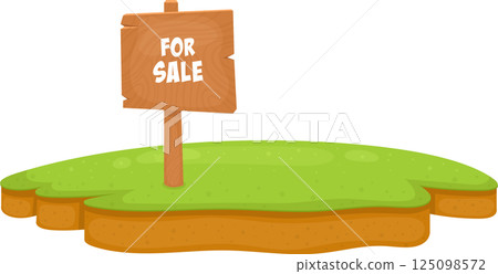 Land for sale clipart design illustration 125098572
