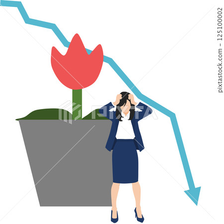 鬱金香泡泡圖形材料插圖 鬱金香泡泡圖形材料插圖 125100002