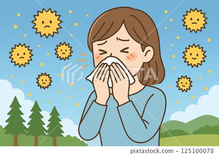 Hay fever image 125100078