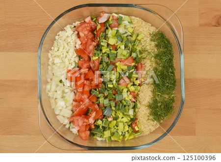Vegan risotto preparation Vegan risotto preparation 125100396
