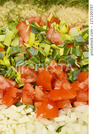 Vegan risotto preparation Vegan risotto preparation 125100397