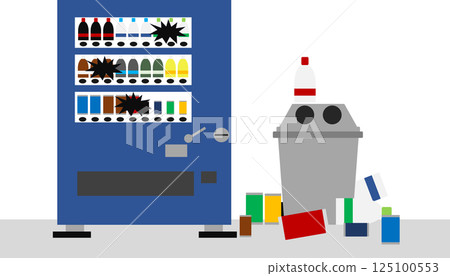 Trash can graphic illustration (Broken Windows Theory) Trash can graphic illustration (Broken Windows Theory) 125100553