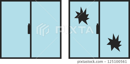 Broken Windows Theory graphic illustration 125100561