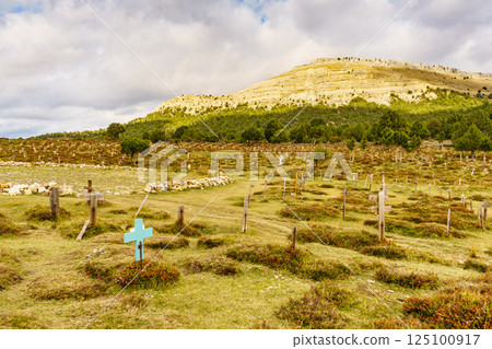Sad Hill Cemetery in Spain. Tourist place 125100917