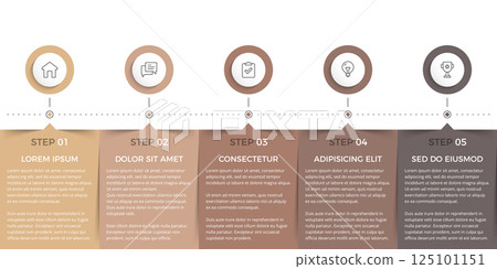 Infographic Template - 5 Elements Infographic Template - 5 Elements 125101151