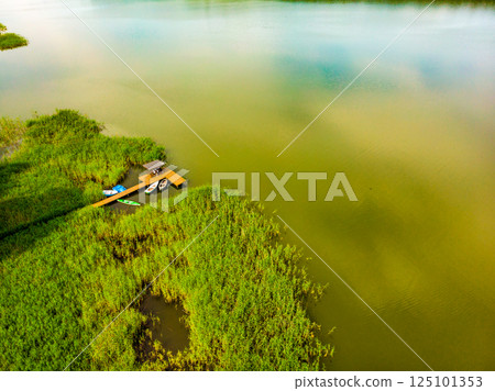 Lake at summer Masuria, Poland 125101353