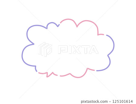 可愛的語音泡棉插畫素材 可愛的語音泡棉插畫素材 125101614