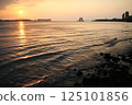 Sunset and sea in Tamsui, Taiwan 125101856