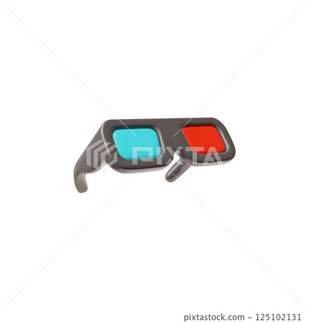 3D glasses for viewing in the cinema. Vector illustration. 3D glasses for viewing in the cinema. Vector illustration. 125102131