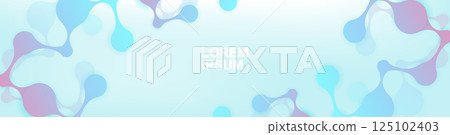 Molecular structure DNA, atom, neurons. Science concept for your design. Connected lines with dots. Medical, technology, chemistry, science background. Vector illustration 125102403