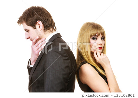 Couple ignore each other after arguement. Couple ignore each other after arguement. 125102901