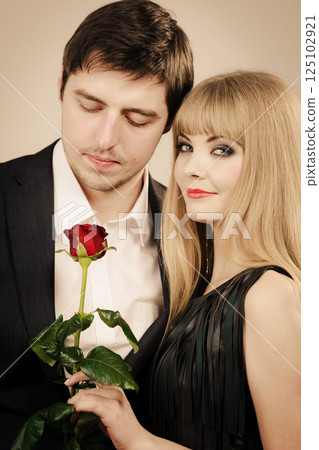 Elegant couple on perfect date. 125102921