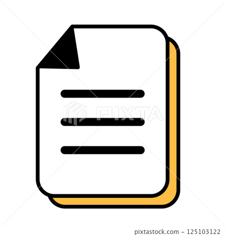 Document simple icon orange Document simple icon orange 125103122