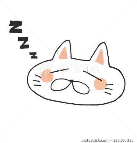 Cute white cat expression 5 125103383