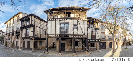 Charming Historic Timber-Framed Houses in Spanish Village Charming Historic Timber-Framed Houses in Spanish Village 125103508