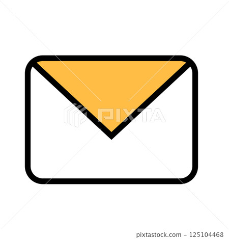 Email simple icon orange 125104468