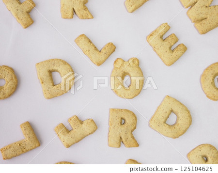 Alphabet shaped cookies 125104625