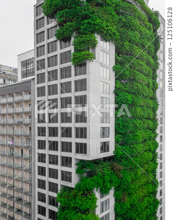 eco friendly green building with vertical garden, city harmony concept, sustainable architecture and urban nature balance eco friendly green building with vertical garden, city harmony concept, sustainable architecture and urban nature balance 125106128