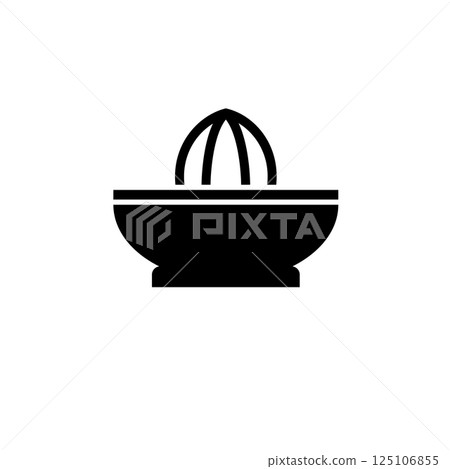 Hand Citrus Juicer Machine, Squeezer Solid Flat Vector Icon Isolated on White Background 125106855
