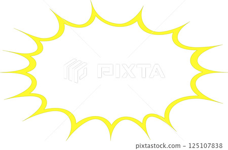 Spiky, punky yellow vector speech bubble Spiky, punky yellow vector speech bubble 125107838