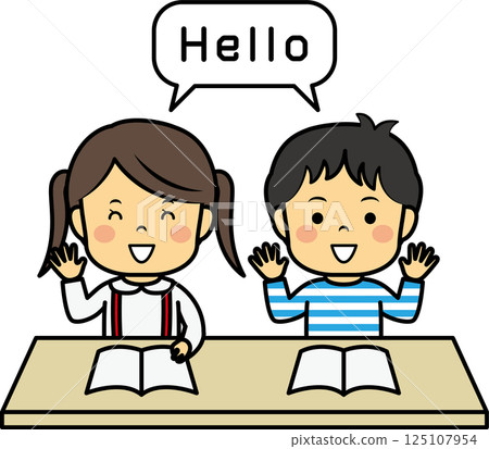 小學生在上英語課 小學生在上英語課 125107954