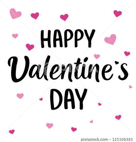 Modern Happy Valentines Day Typography Stylish Modern Happy Valentines Day Typography Stylish 125108383