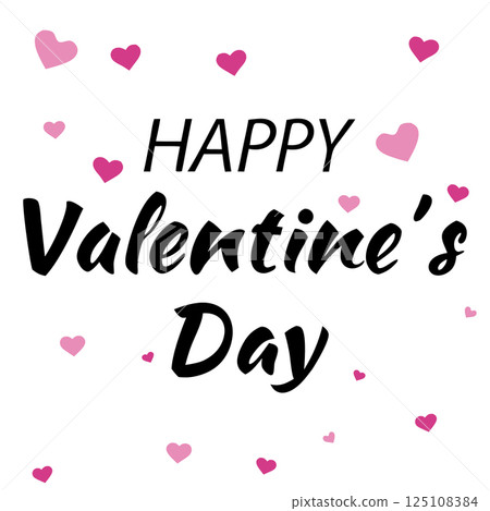 Modern Happy Valentines Day Typography Stylish Modern Happy Valentines Day Typography Stylish 125108384