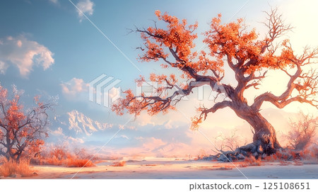 tree on the beach 125108651
