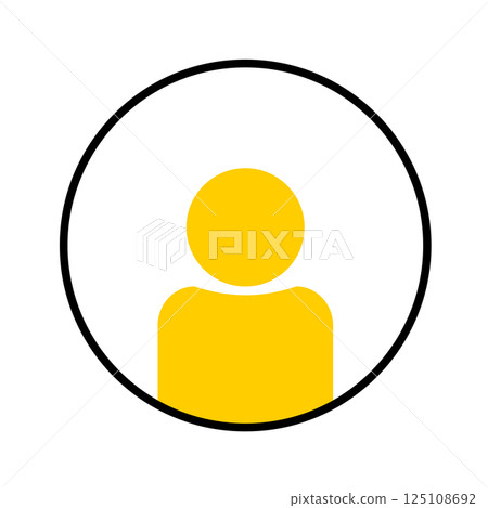 Person icon simple orange 125108692