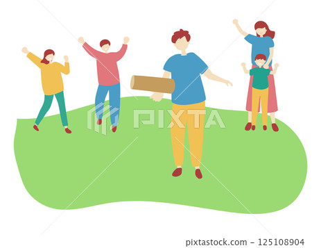 Mölkky 興奮的插圖 125108904