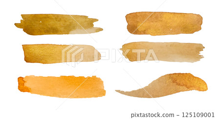 Explore Artistic Watercolor Textures in Warm Golden Tones for your creative projects 125109001