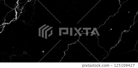 Dark cracked stone texture overlay with natural vein pattern for background, surface design, vintage effect, horror theme, moody abstract element 125109427