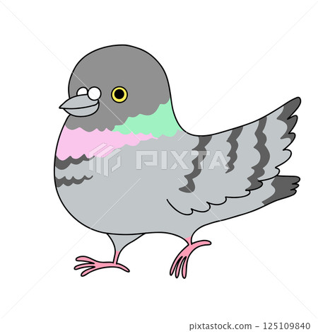 illustration of cute pigeon illustration of cute pigeon 125109840