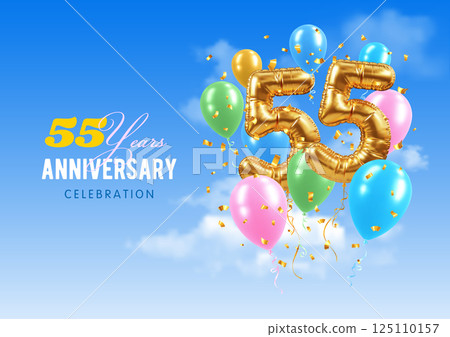 55th Year Anniversary Celebration Template 55th Year Anniversary Celebration Template 125110157